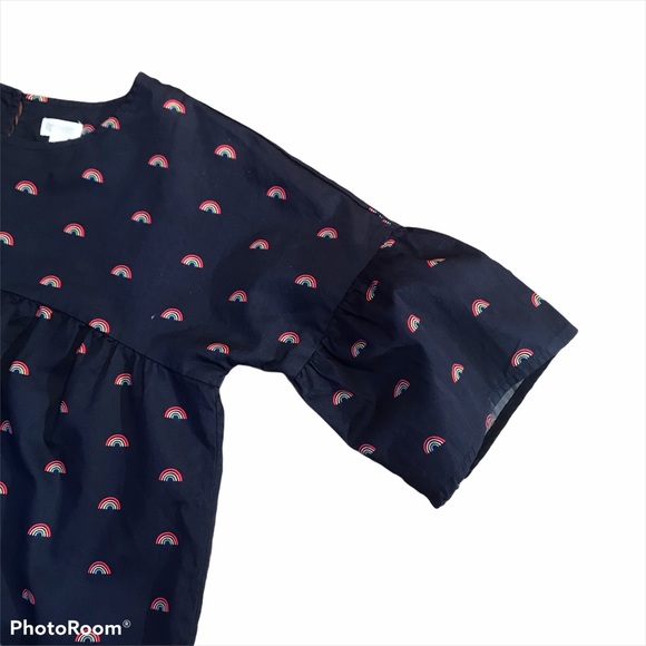 Gymboree Rainbow Peasant Top Navy Girls Lg 10/12 - Picture 2 of 5